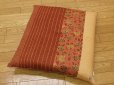 Photo1: Shantan Japanese Cushion IC komaki flower rose red 55 x 59cm (1)