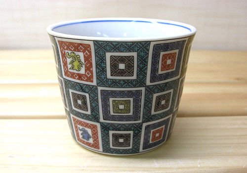 Other Images3: Kutani yaki ware Kokutani Iroe Ishidatami Japanese tea,sake cup