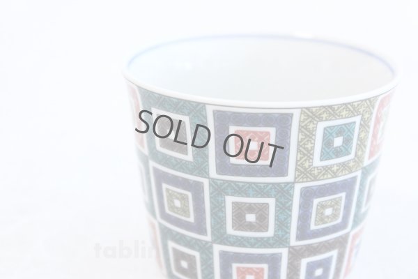 Photo3: Kutani yaki ware Kokutani Iroe Ishidatami Japanese tea,sake cup