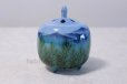 Photo3: Kutani Porcelain Japanese incense burner Konryurenzan blue H10.5cm (3)