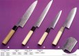 Photo2: SAKAI TAKAYUKI Japanese knife Silver-3 steel is thrust into 33 Damascus Ginsan Gyuto, Petty, Slicer, Santoku (2)