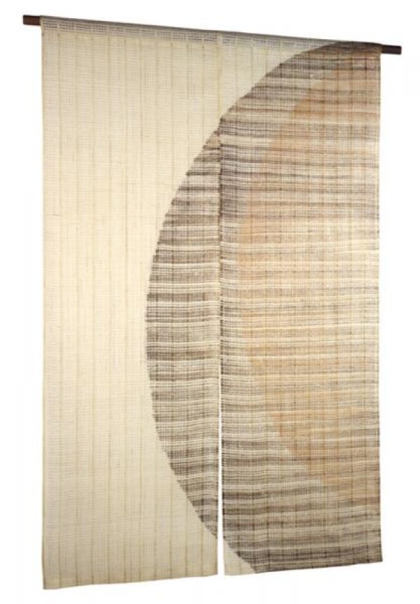 Photo2: Noren Mitsuru Japanese linen door curtain Kakishibu kando nishike 88 x 150cm