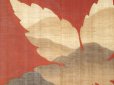 Photo2: Noren Mitsuru Japanese linen door curtain Bengarazome maple mountain 88 x 150cm (2)