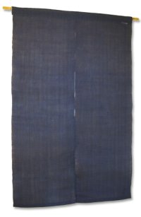 Noren Mitsuru Japanese linen door curtain Kakishibu aizumi kon 88 x 150cm