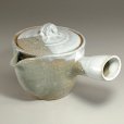 Photo12: Hagi ware Senryuzan climbing kiln Japanese tea pot kyusu Kake white glaze 280ml