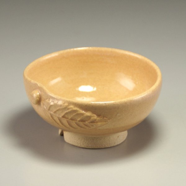 Photo1: Hagi Senryuzan climbing kiln Japanese pottery sake cup peach H3.25cm set of 2
