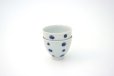 Photo5: Arita porcelain Japanese sake bottle & cups set plum follower blue dot tamori (5)
