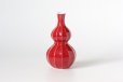 Photo2: Arita porcelain Japanese sake bottle & cups set red mentori Seito kiln 400ml (2)