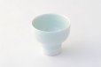 Photo5: Arita porcelain Japanese sake bottle & cups set seiji light blue Fujimaki kiln (5)