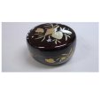Photo1: Tea Caddy Japanese hira Natsume Echizen Urushi lacquer Matcha container kai (1)