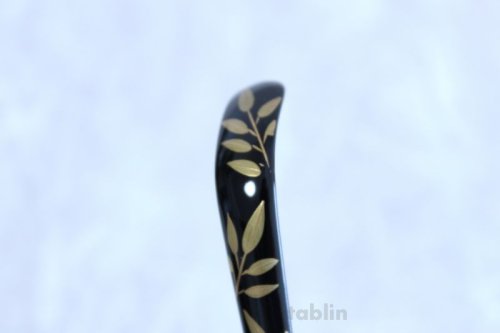 Other Images1: Japanese lacquered Bamboo teaspoon Wajima Makie tea ceremony 18.7cm
