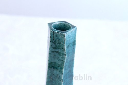 Other Images2: Tokoname yaki ware turquoise blue glaze Japanese vase H18cm