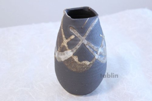 Other Images2: Shigaraki pottery Japanese small vase shiho daruma H15.5cm