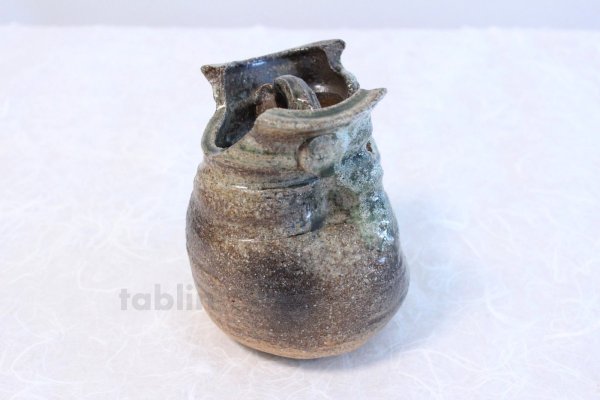 Photo4: Shigaraki pottery Japanese small vase teoke kosai H14.5cm