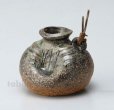 Photo9: Shigaraki pottery Japanese small vase kataturu H 70mm