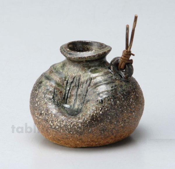 Photo9: Shigaraki pottery Japanese small vase kataturu H 70mm