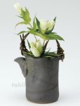 Photo1: Shigaraki pottery Japanese small vase kata kuchi H11cm (1)