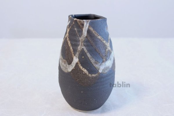 Photo2: Shigaraki pottery Japanese small vase shiho daruma H15.5cm