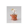 Photo2: Japanese Lucky Cat Tokoname yaki ware Porcelain Maneki Neko pyonko 3.7inch (2)