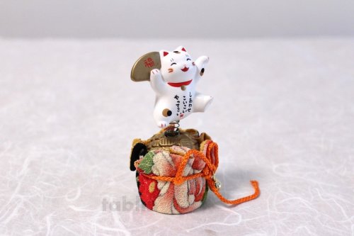 Other Images1: Japanese Lucky Cat Tokoname yaki ware Porcelain Maneki Neko pyonko 3.7inch
