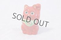 Japanese Lucky Cat Kutani yaki ware Porcelain Maneki Neko Red 2