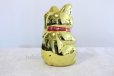 Photo3: Japanese Lucky Cat Tokoname ware Porcelain Maneki Neko Gold r cushion H24cm (3)