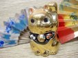 Photo3: Japanese Lucky Cat Kutani yaki ware Porcelain Maneki Neko Kinsai (set of 2) (3)