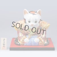Japanese Lucky Cat Kutani Porcelain Maneki Neko fukusuke yokoso H24.5cm