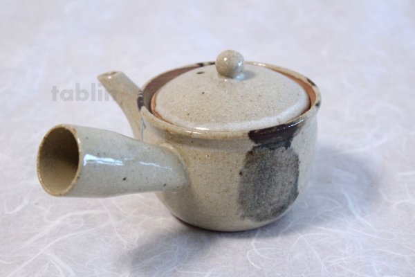 Photo3: Shigaraki Japanese tea pot kyusu sode pottery tea strainer 230ml