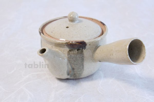 Photo2: Shigaraki Japanese tea pot kyusu sode pottery tea strainer 230ml