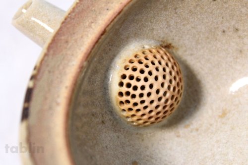Other Images1: Shigaraki Japanese tea pot kyusu sode pottery tea strainer 230ml