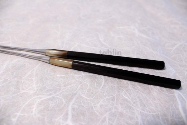 Photo6: Moribashi Chopsticks ebony octagon Sakai Takayuki Japanese sushi chef tools