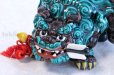 Photo1: Japanese Leo Shishi Dragon Lion dog Kutani Porcelain arrow kochi green H23cm (1)