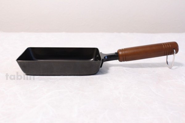 Photo4: Japanese Tamagoyaki Omelette Egg Frying Pan wooden handle wahei 15 made in Japan