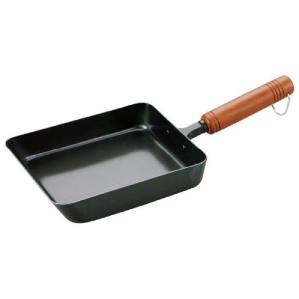 Photo2: Japanese Tamagoyaki Omelette Egg Frying Pan wooden handle Wahei made in Japan