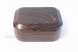 Photo1: Japanese Bento Lunch wooden Box fired cedar Serving Plate tray (1)