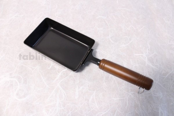 Photo2: Japanese Tamagoyaki Omelette Egg Frying Pan wooden handle wahei 15 made in Japan