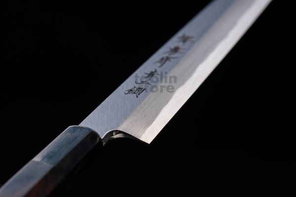 Photo2: SAKAI TAKAYUKI Japanese knife Aonikou Yasuki Blue-2 Steel Ebony wood Yanagiba Sashimi