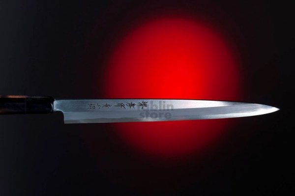 Photo1: SAKAI TAKAYUKI Japanese knife Aonikou Yasuki Blue-2 Steel Ebony wood Yanagiba Sashimi