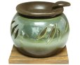 Photo9: Tokoname YT Japanese green tea aroma Tea Incense Burner Yamafusa leaf H8.4cm