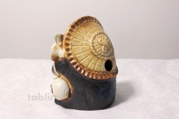 Photo3: Shigaraki pottery Japanese Tanuki Cute Raccoon Dog fukufuku H19cm