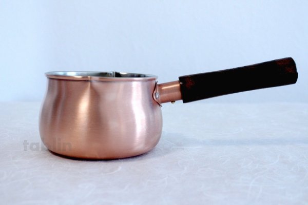 Photo4: Wahei Pure Copper Japanese Milk pan 750ml