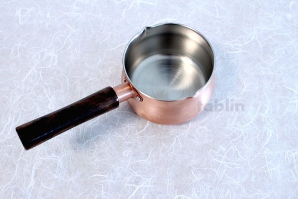 Photo3: Wahei Pure Copper Japanese Milk pan 750ml
