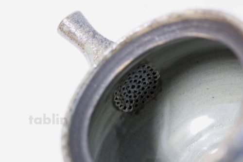 Other Images1: Shigaraki pottery Japanese tea pot kyusu Nerikomi pottery tea strainer 400ml