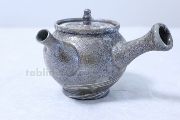 Photo2: Shigaraki pottery Japanese tea pot kyusu Nerikomi pottery tea strainer 400ml