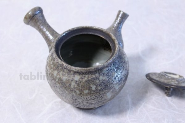 Photo4: Shigaraki pottery Japanese tea pot kyusu Nerikomi pottery tea strainer 400ml