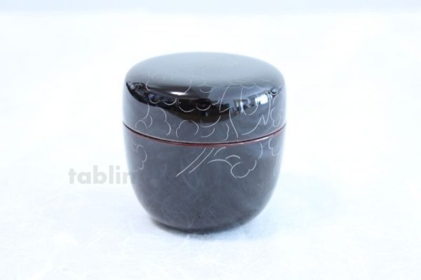 Photo4: Tea Caddy Japanese Natsume Echizen Urushi lacquer Matcha container peony pattern