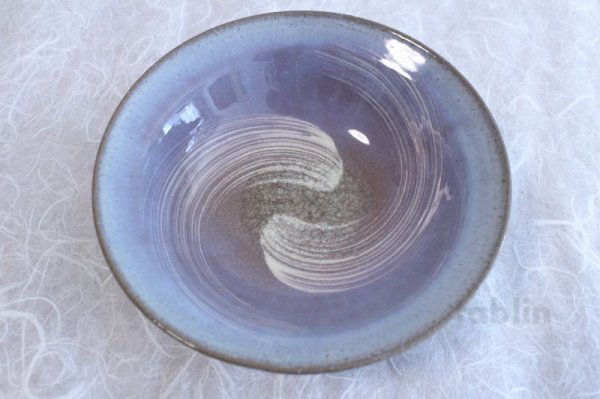 Photo3: Hagi ware Japanese Serving bowl Sky W215mm