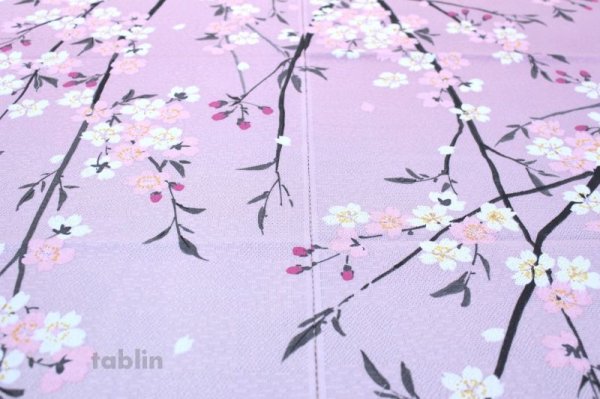 Photo3: Noren CSMO Japanese door curtain Weeping Sakura pink 85 x 150cm
