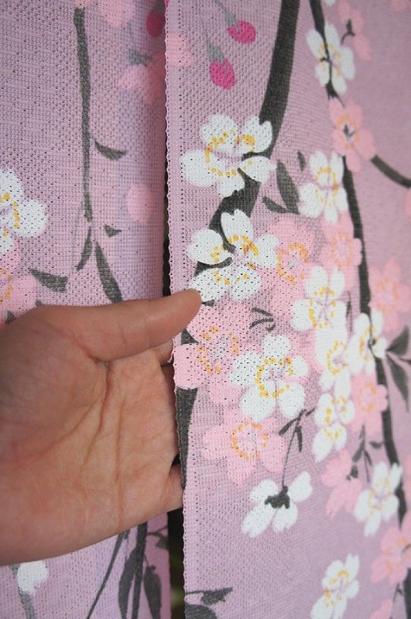 Photo2: Noren CSMO Japanese door curtain Weeping Sakura pink 85 x 150cm